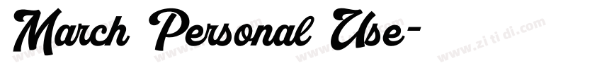 March Personal Use字体转换